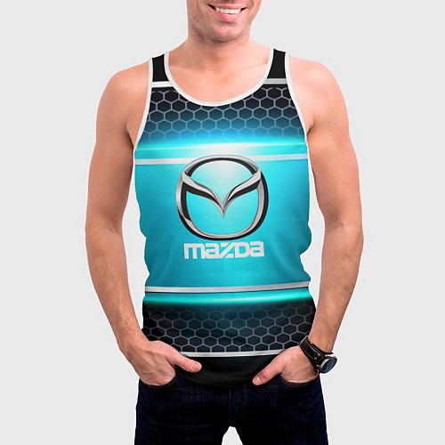 Мужская майка без рукавов MAZDA / 3D-Белый – фото 3