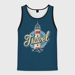 Майка-безрукавка мужская Путешествие, цвет: 3D-черный