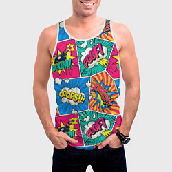 Майка-безрукавка мужская COMICS ART, цвет: 3D-белый — фото 2