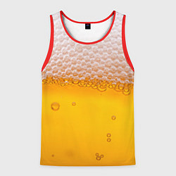 Майка-безрукавка мужская ЖИВОЕ ПЕННОЕ, цвет: 3D-красный