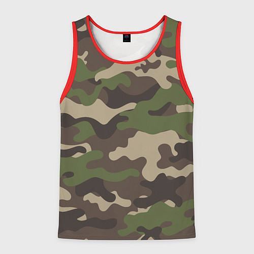 Мужская майка без рукавов МИЛИТАРИ / 3D-Красный – фото 1