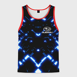 Майка-безрукавка мужская SUBARU, цвет: 3D-красный