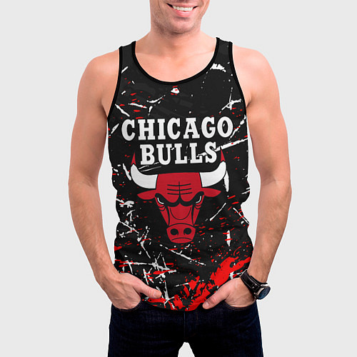 Мужская майка без рукавов CHICAGO BULLS / 3D-Черный – фото 3