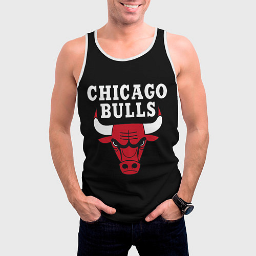 Мужская майка без рукавов CHICAGO BULLS / 3D-Белый – фото 3