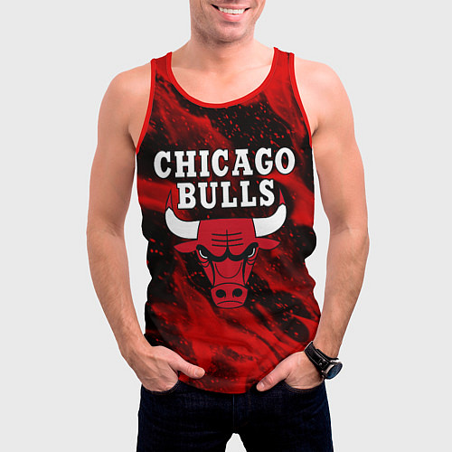 Мужская майка без рукавов CHICAGO BULLS / 3D-Красный – фото 3