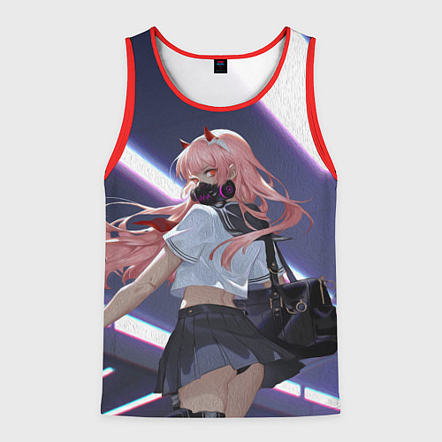 Мужская майка без рукавов ЛЮБИМАЯ В МАСКЕ / 3D-Красный – фото 1