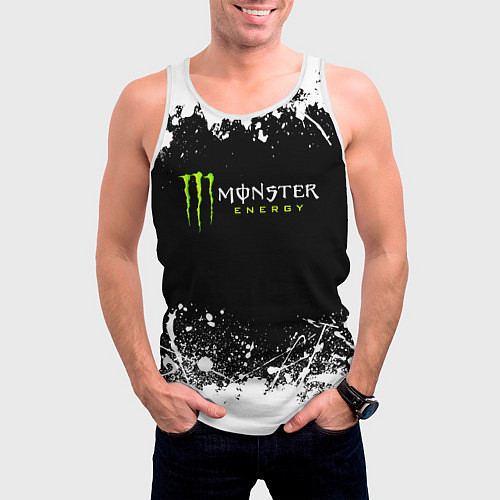 Мужская майка без рукавов MONSTER ENERGY / 3D-Белый – фото 3