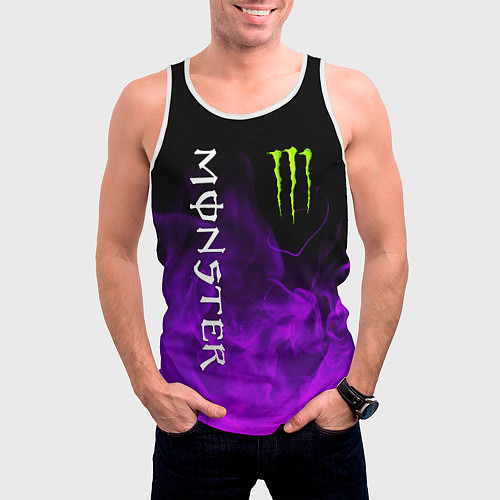 Мужская майка без рукавов MONSTER ENERGY / 3D-Белый – фото 3