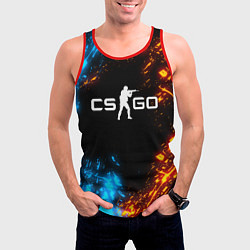 Майка-безрукавка мужская CS GO, цвет: 3D-красный — фото 2