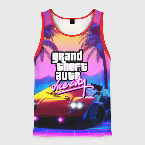 Мужская майка без рукавов GTA 2020 / 3D-Красный – фото 1