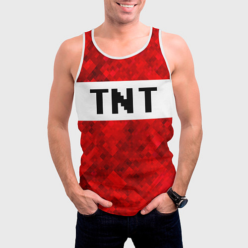Мужская майка без рукавов Minecraft / 3D-Белый – фото 3