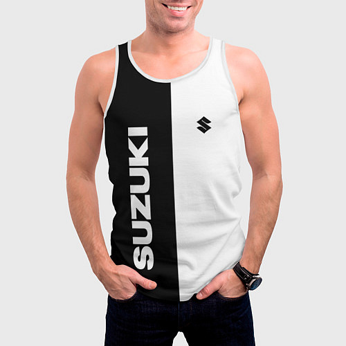 Мужская майка без рукавов Suzuki Z / 3D-Белый – фото 3