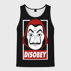 Майка-безрукавка мужская Disobey, цвет: 3D-черный