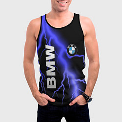 Майка-безрукавка мужская BMW, цвет: 3D-черный — фото 2