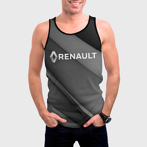 Мужская майка без рукавов RENAULT / 3D-Черный – фото 3