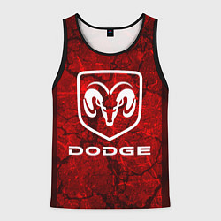 Майка-безрукавка мужская DODGE, цвет: 3D-черный