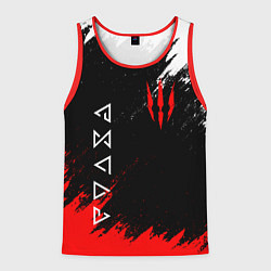 Майка-безрукавка мужская The Witcher, цвет: 3D-красный