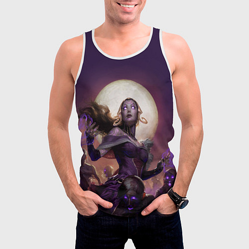 Мужская майка без рукавов Eldritch Moon / 3D-Белый – фото 3