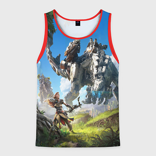 Мужская майка без рукавов HORIZON ZERO DAWN / 3D-Красный – фото 1