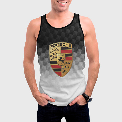 Мужская майка без рукавов PORSCHE / 3D-Черный – фото 3