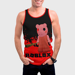 Майка-безрукавка мужская Roblox Piggy, цвет: 3D-красный — фото 2