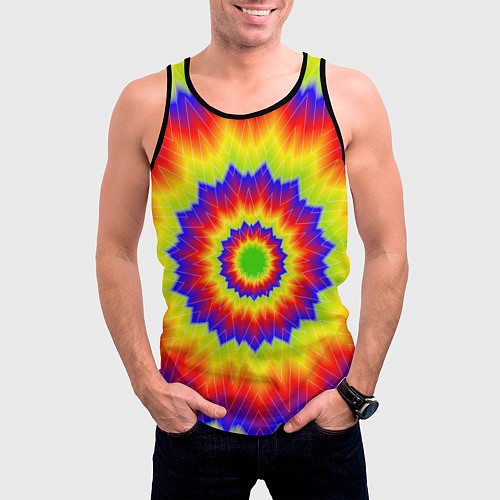 Мужская майка без рукавов Tie-Dye / 3D-Черный – фото 3