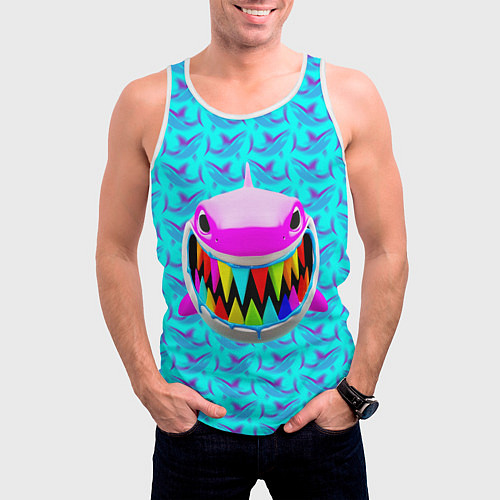 Мужская майка без рукавов 6IX9INE / 3D-Белый – фото 3