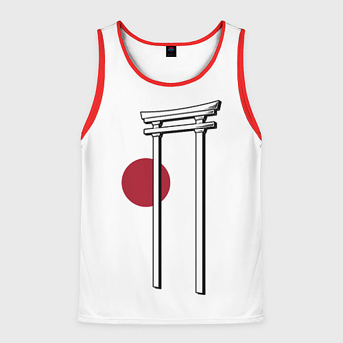 Мужская майка без рукавов Япония Тории Z / 3D-Красный – фото 1