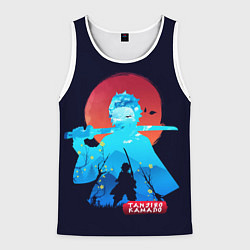 Майка-безрукавка мужская Kamado Tanjiro, цвет: 3D-белый