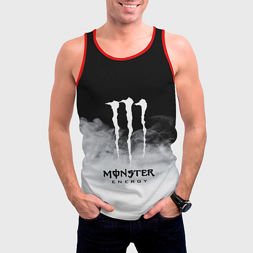 Мужская майка без рукавов MONSTER ENERGY BLACK / 3D-Красный – фото 3