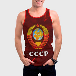 Майка-безрукавка мужская СССР USSR, цвет: 3D-красный — фото 2