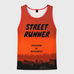 Майка-безрукавка мужская Street runner, цвет: 3D-красный