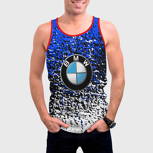 Мужская майка без рукавов BMW / 3D-Красный – фото 3
