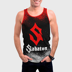 Майка-безрукавка мужская Sabaton, цвет: 3D-красный — фото 2