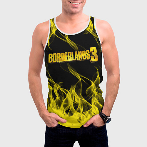 Мужская майка без рукавов Borderlands 3 / 3D-Белый – фото 3
