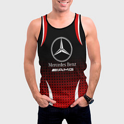 Майка-безрукавка мужская Mercedes-Benz, цвет: 3D-черный — фото 2
