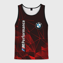 Майка-безрукавка мужская BMW, цвет: 3D-черный