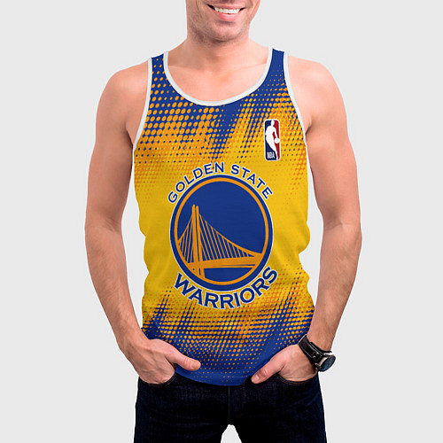 Мужская майка без рукавов Golden State Warriors / 3D-Белый – фото 3