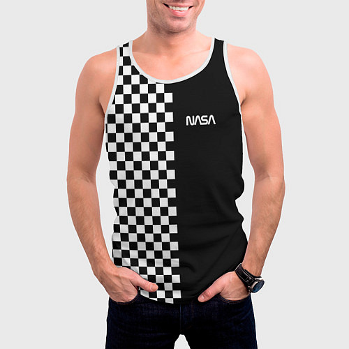 Мужская майка без рукавов NASA / 3D-Белый – фото 3