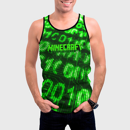 Мужская майка без рукавов MINECRAFT / 3D-Черный – фото 3
