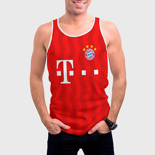 Мужская майка без рукавов FC Bayern Munchen / 3D-Белый – фото 3