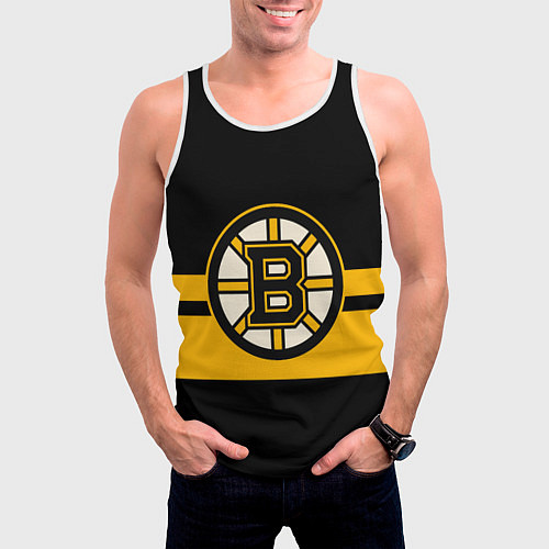 Мужская майка без рукавов BOSTON BRUINS NHL / 3D-Белый – фото 3