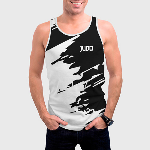 Мужская майка без рукавов Judo / 3D-Белый – фото 3