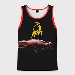 Майка-безрукавка мужская Lamborghini - motorsport, цвет: 3D-красный
