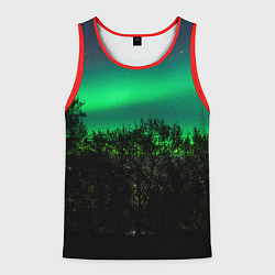Майка-безрукавка мужская Северное сияние, цвет: 3D-красный