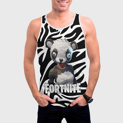 Мужская майка без рукавов Fortnite Panda / 3D-Белый – фото 3