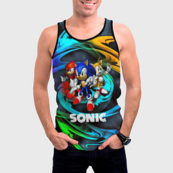 Майка-безрукавка мужская SONIC TRIO, цвет: 3D-черный — фото 2