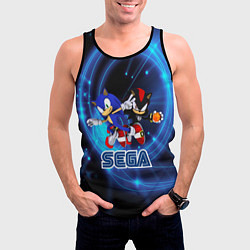 Майка-безрукавка мужская Sonic SEGA, цвет: 3D-черный — фото 2