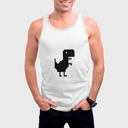 Майка-безрукавка мужская Google динозаврик, цвет: 3D-белый — фото 2