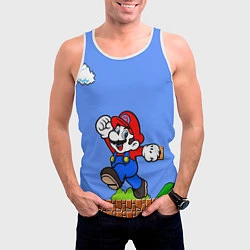 Майка-безрукавка мужская Mario, цвет: 3D-белый — фото 2